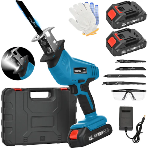 Advwin 3500rpm Reciprocating Powerful Hand Saw Kit with 2 Batteries