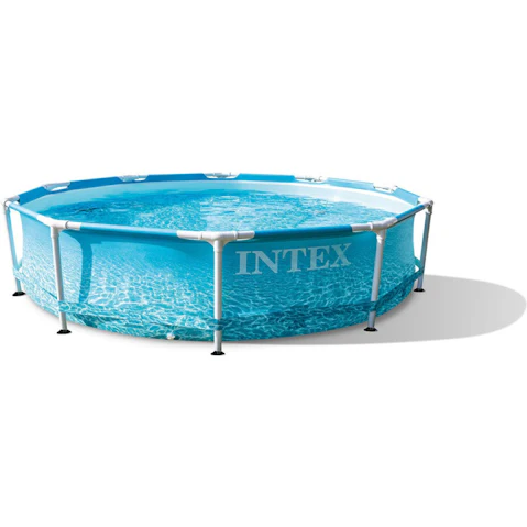 Intex Metal Frame Beachside Swimming Pool Set - Blue