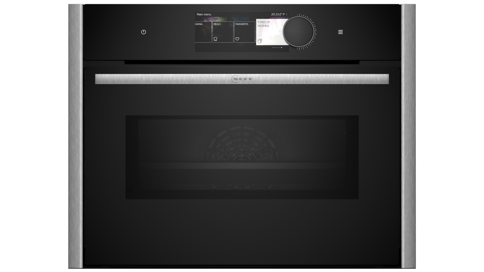 NEFF 45cm Pyrolytic Compact Oven with Microwave - Metallic Silver