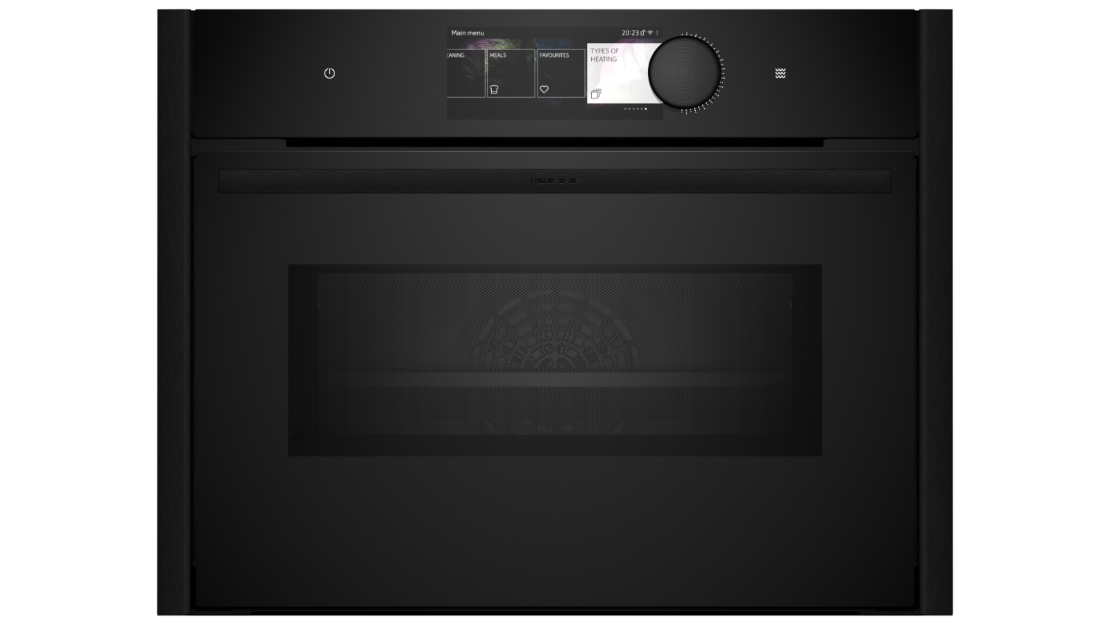 NEFF 45cm Pyrolytic Compact Oven with Microwave - Deep Black