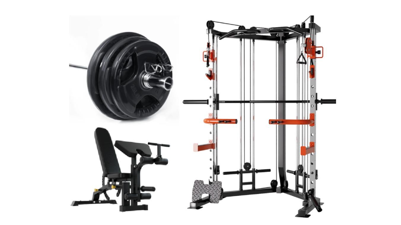 Smartfit C3 with Multi-Functional Bench and Weights Package - 100kg 