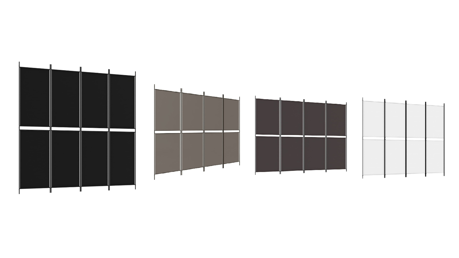 vidaXL 4-Panel Fabric Room Divider