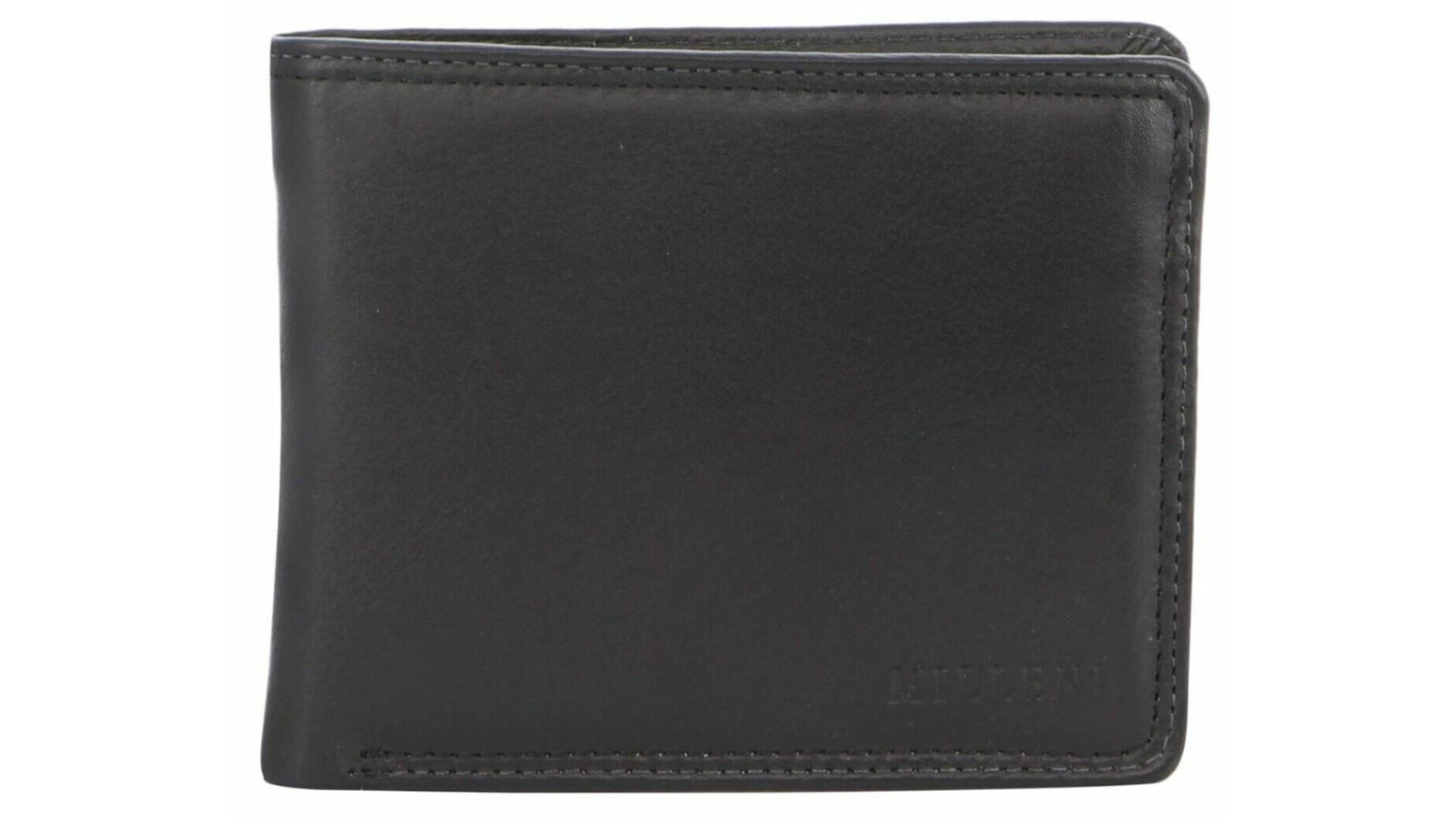 Milleni Leather Flat Wallet - Black