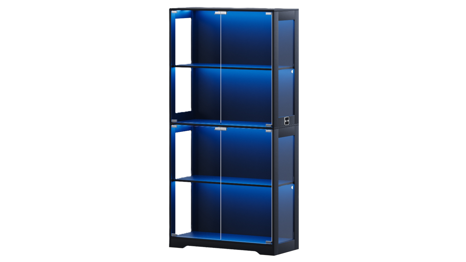 Advwin 4-Tier Display Storage Cabinet - Black