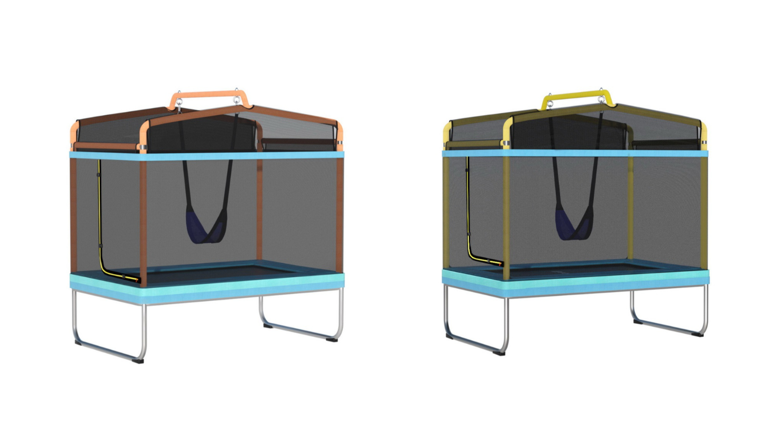Everfit 6ft Trampoline for Kids with Enclosure Safety Net Swing Rectangle