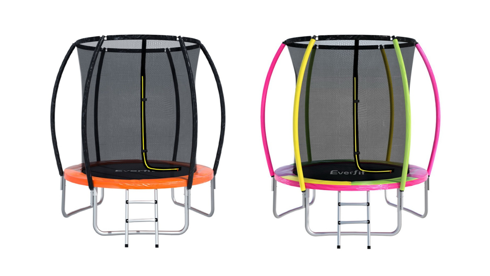 Everfit 6ft Trampoline for Kids with Ladder Enclosure Safety Net Rebounder