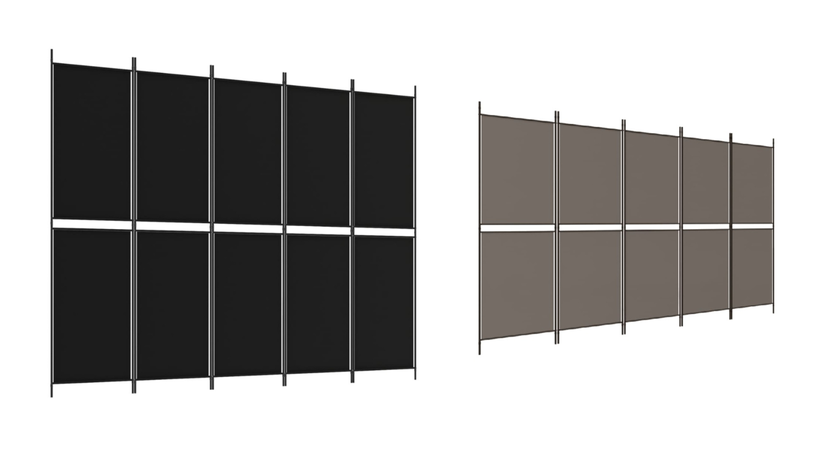 vidaXL 5-Panel Fabric Room Divider