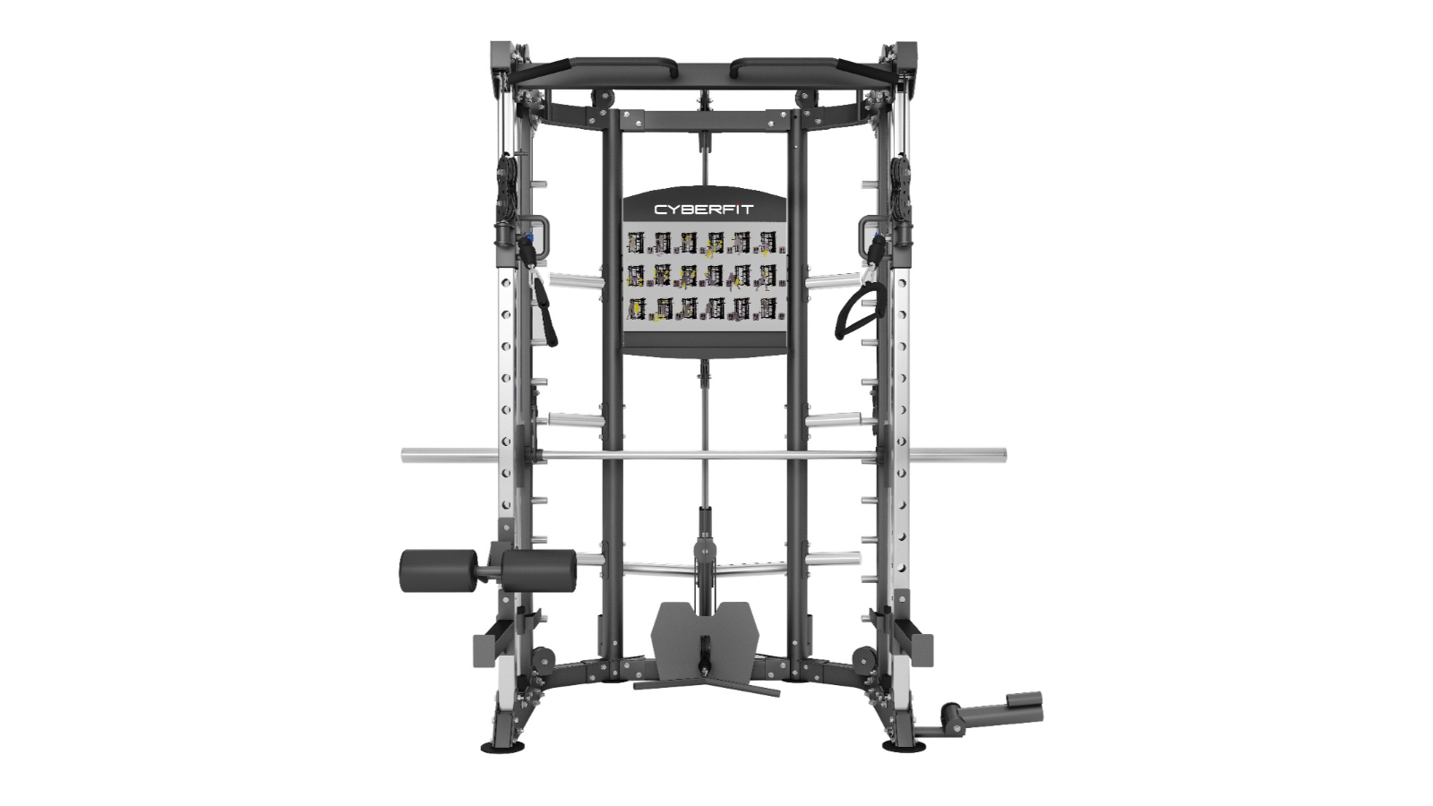 Cyberfit Multi-Functional Smith Half Rack Machine | Harvey Norman
