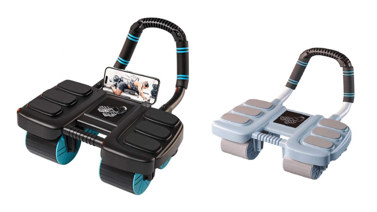 Kangaroo Fitness 4-Wheel Core Trainer Ab Roller with Automatic Rebound