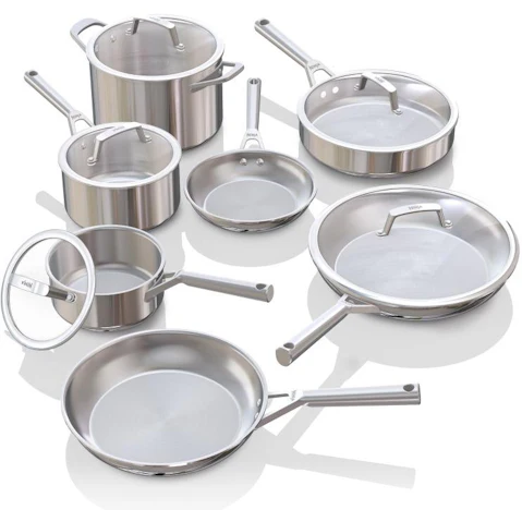 Ninja 7 Piece EverClad Commercial Grader Cookware Set - Stainless Steel