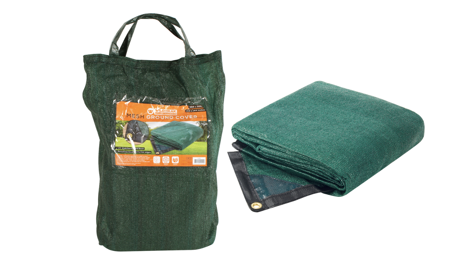 Wildtrak 360cm Mesh Ground Cover Protection Shield Tarp for Tent - Green