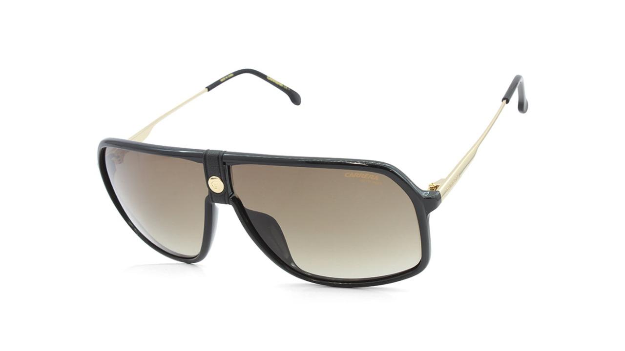 Carrera 1019/S 807 HA Gradient Men's Designer Sunglasses - Shiny Black/Brown