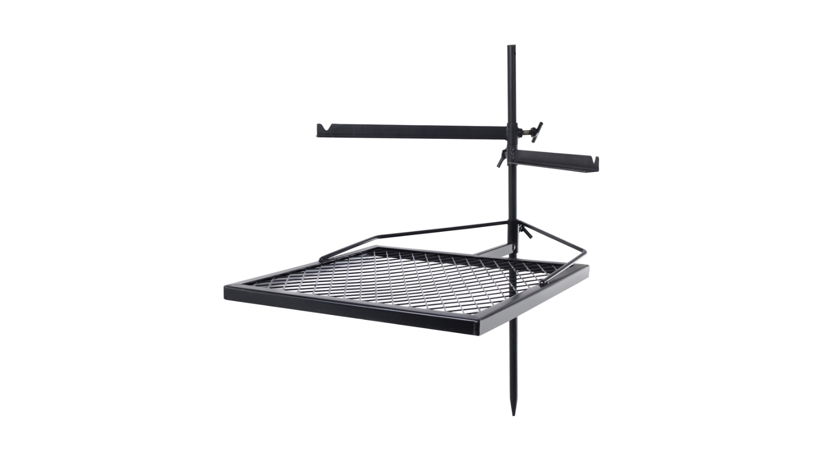 Wildtrak 70 x 60cm Frontier BBQ Grill with Carry Bag Camping Cookware - Black