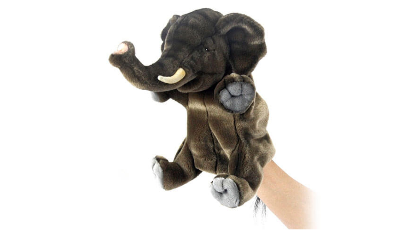 Hansa Elephant Realistic Hand Puppet - 24cm