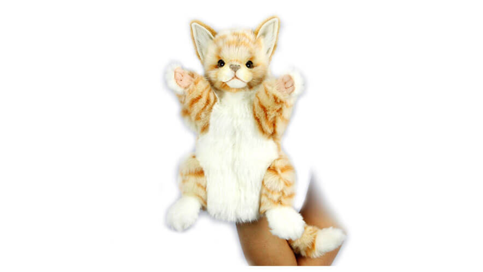 Hansa Ginger Cat Realistic Hand Puppet - 30cm