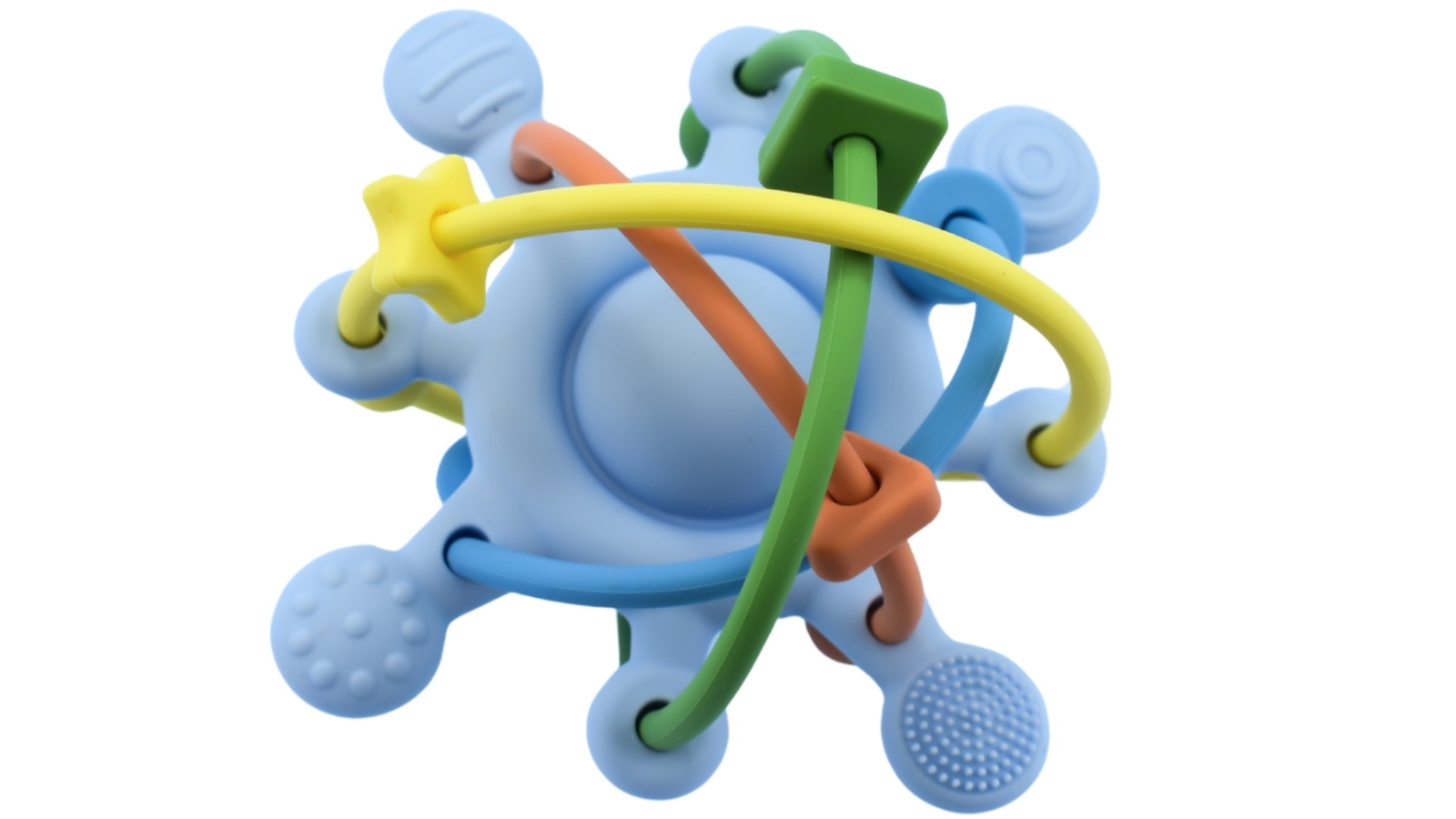 Koala Dream Silicone Sensory Space Rattle Teether - Blue