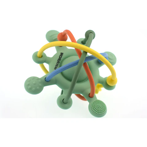 Koala Dream Silicone Sensory Space Rattle Teether - Green