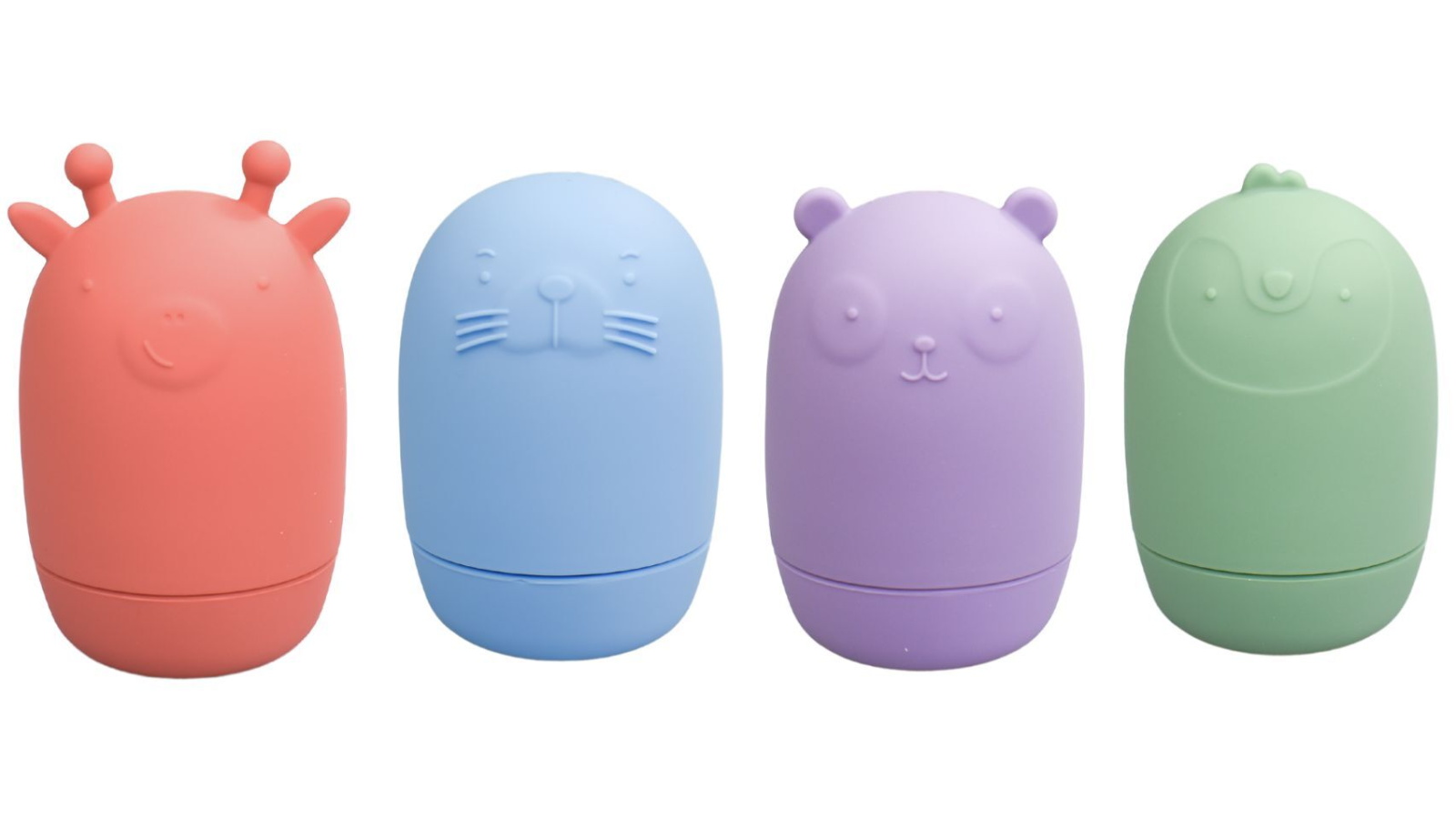 Koala Dream Silicone Safari Splash Animal Pourers 4-Piece Set - Brights