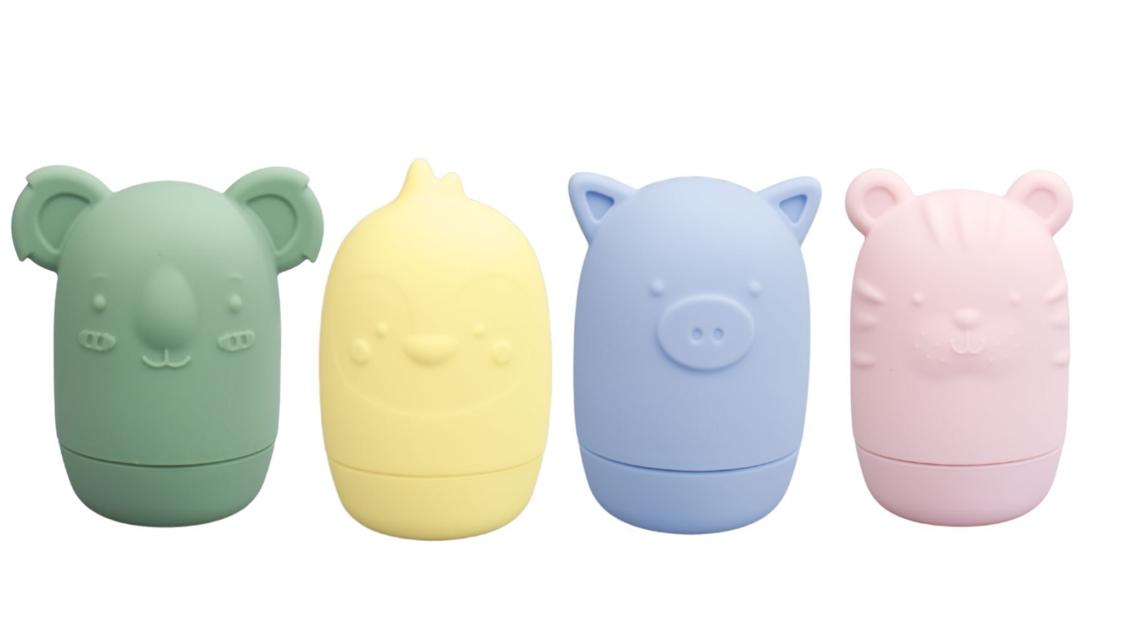 Koala Dream Silicone Brave Beasts Animal Pourers 4-Piece Set - Pastel