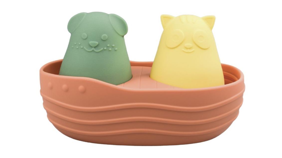 Koala Dream SIilicone Cat and Dog Bath Boat - Orange
