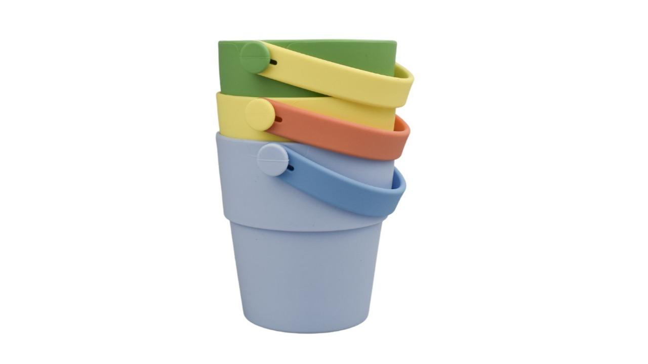 Koala Dream 3 Piece Silicone Shower Bucket Set - Green