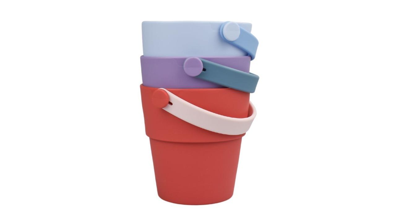 Koala Dream 3 Piece Silicone Shower Bucket Set - Purple