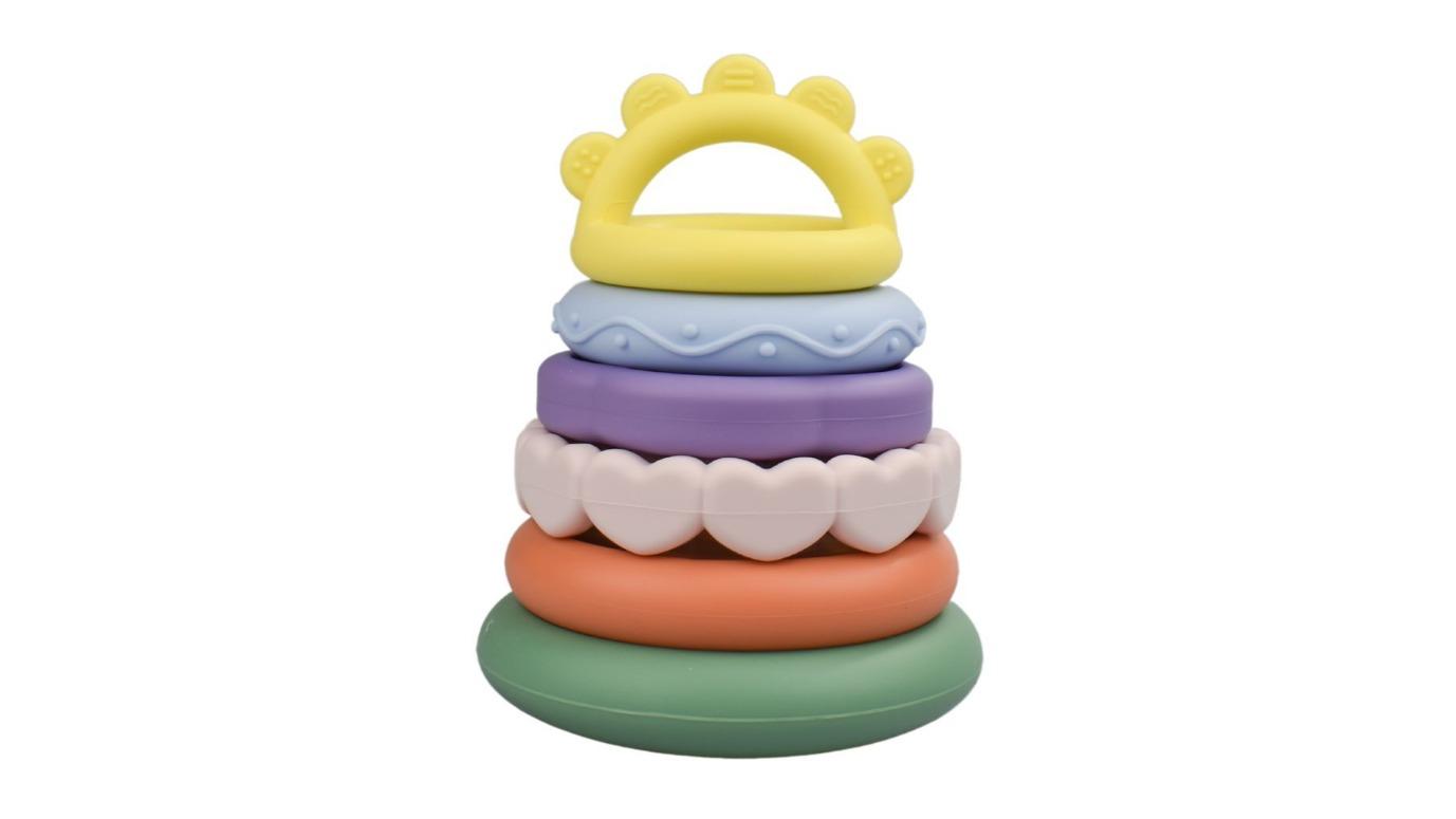 Koala Dream Silicone Sensory Rainbow Stacking Teether