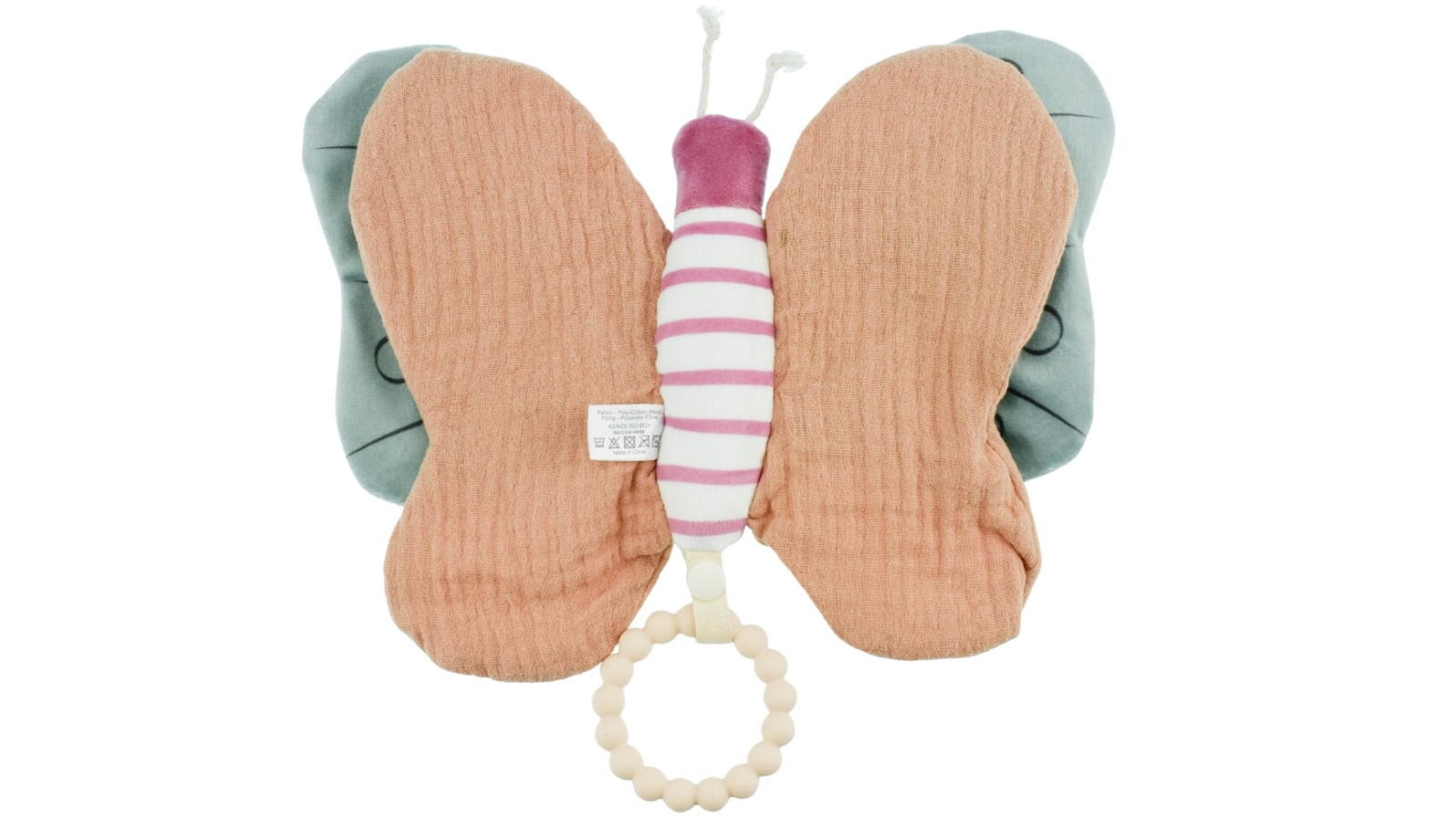 Koala Dream Snuggle Pal Bella Butterfly with Silicone Teething Ring