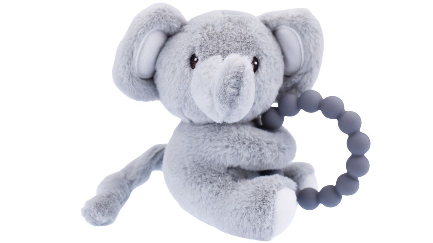 Koala Dream Snuggle Pal Ellis Elephant with Silicone Teething Ring