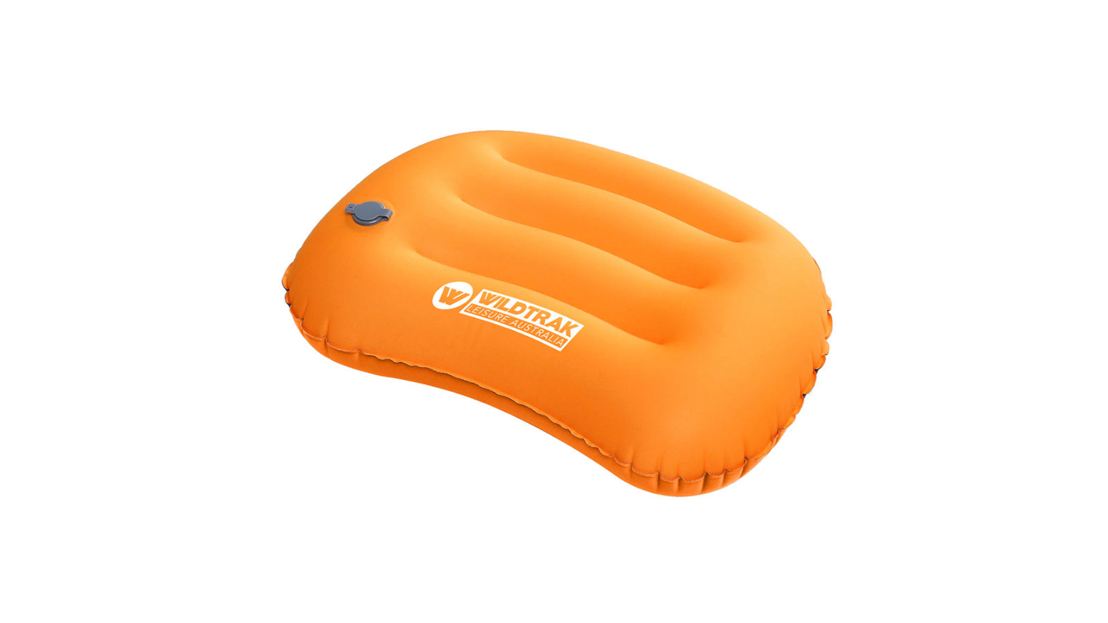 Wildtrak 43 x 30cm Compact Inflatable Pillow with Carry Bag Camping Bedding - Orange