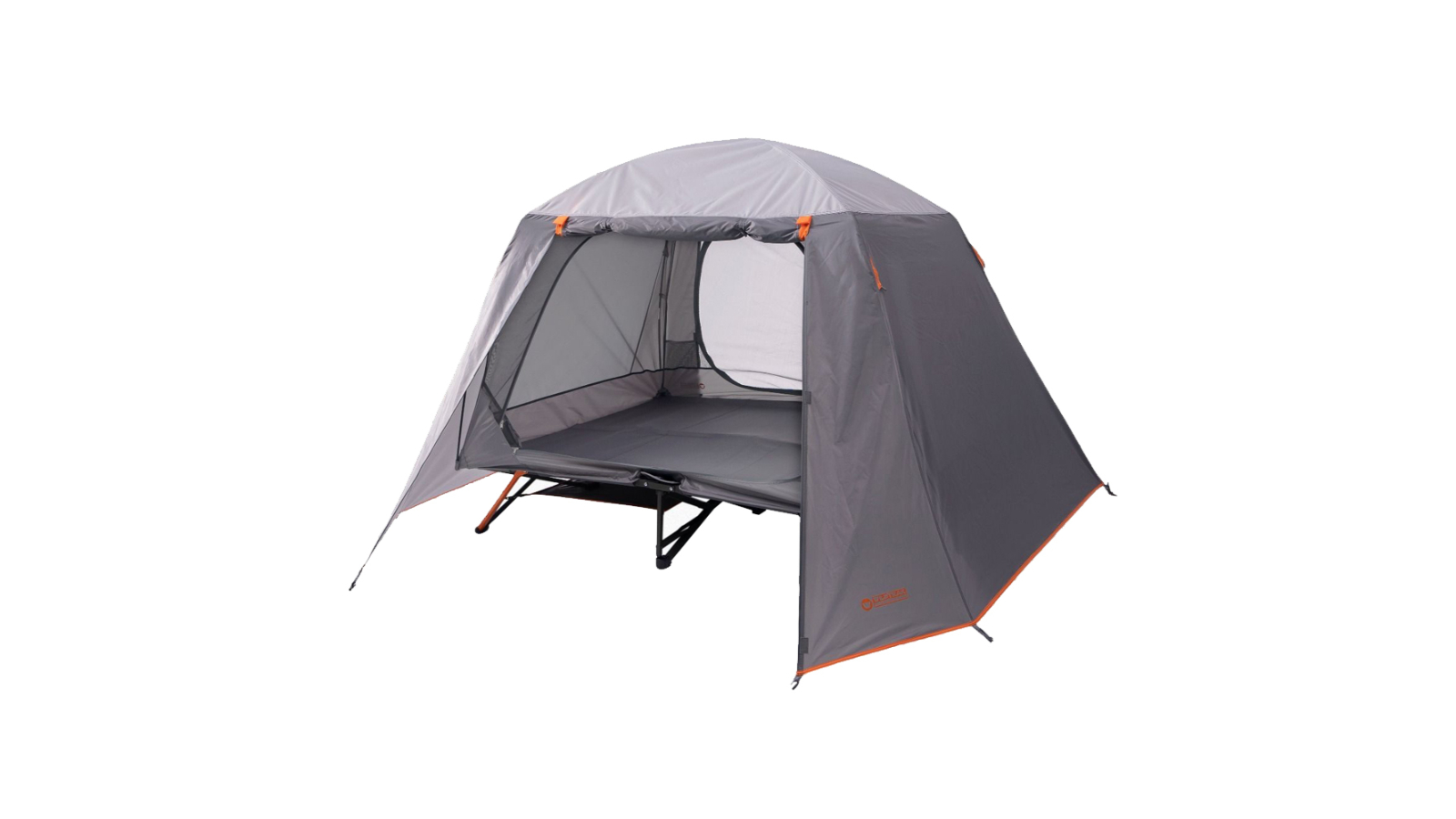 Wildtrak 200cm Easy-Up Outdoor Camping Queen Double Door Stretcher Tent - Grey
