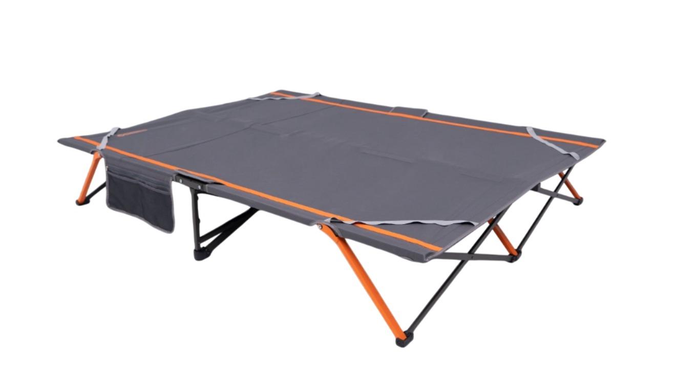 Wildtrak Easy Up Stretcher Camping Queen Bed with Carry Bag - Grey