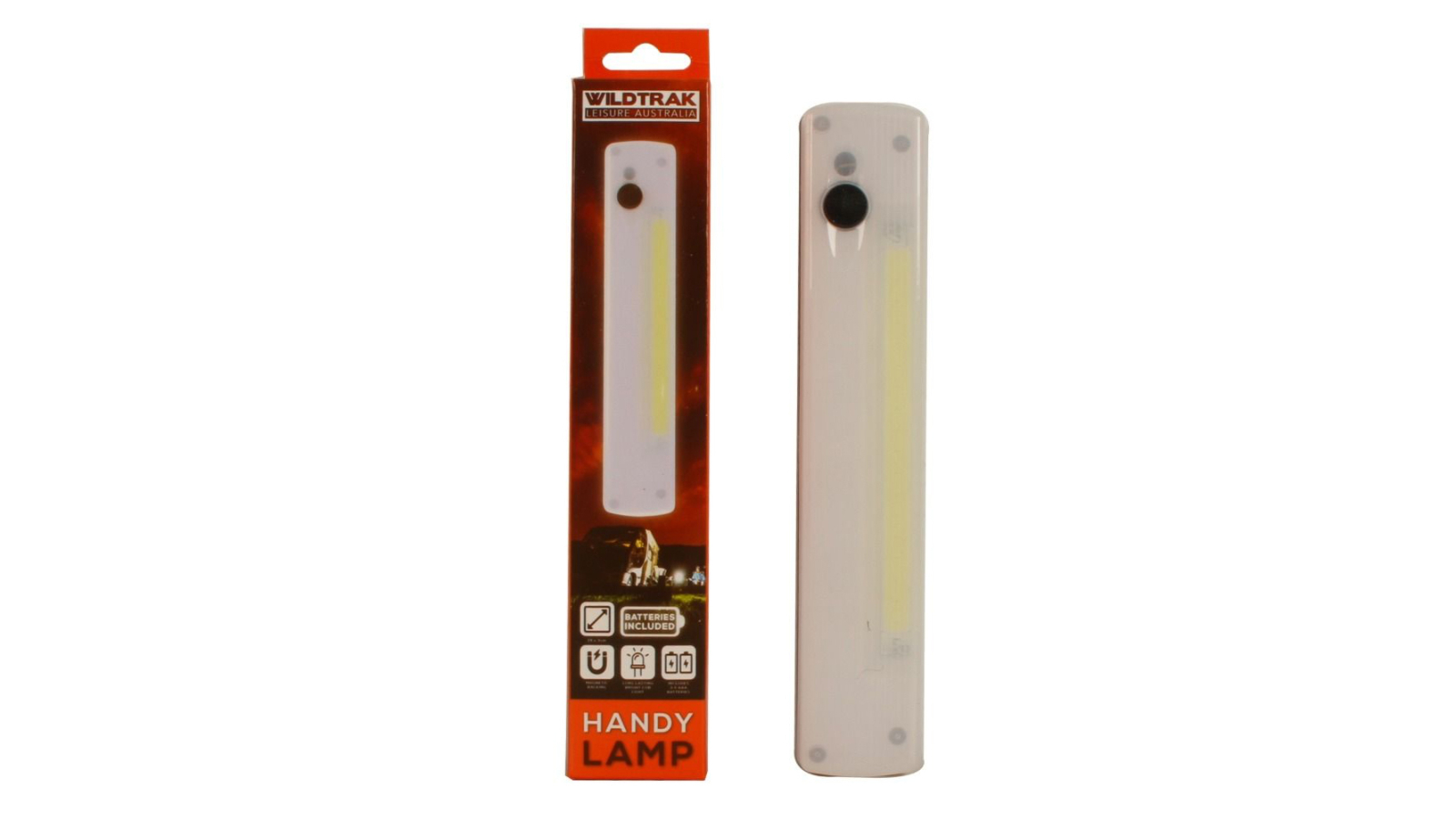 Wildtrak 19cm Portable Mini Baseball Torch Handy Outdoor Camping LED Lamp - White