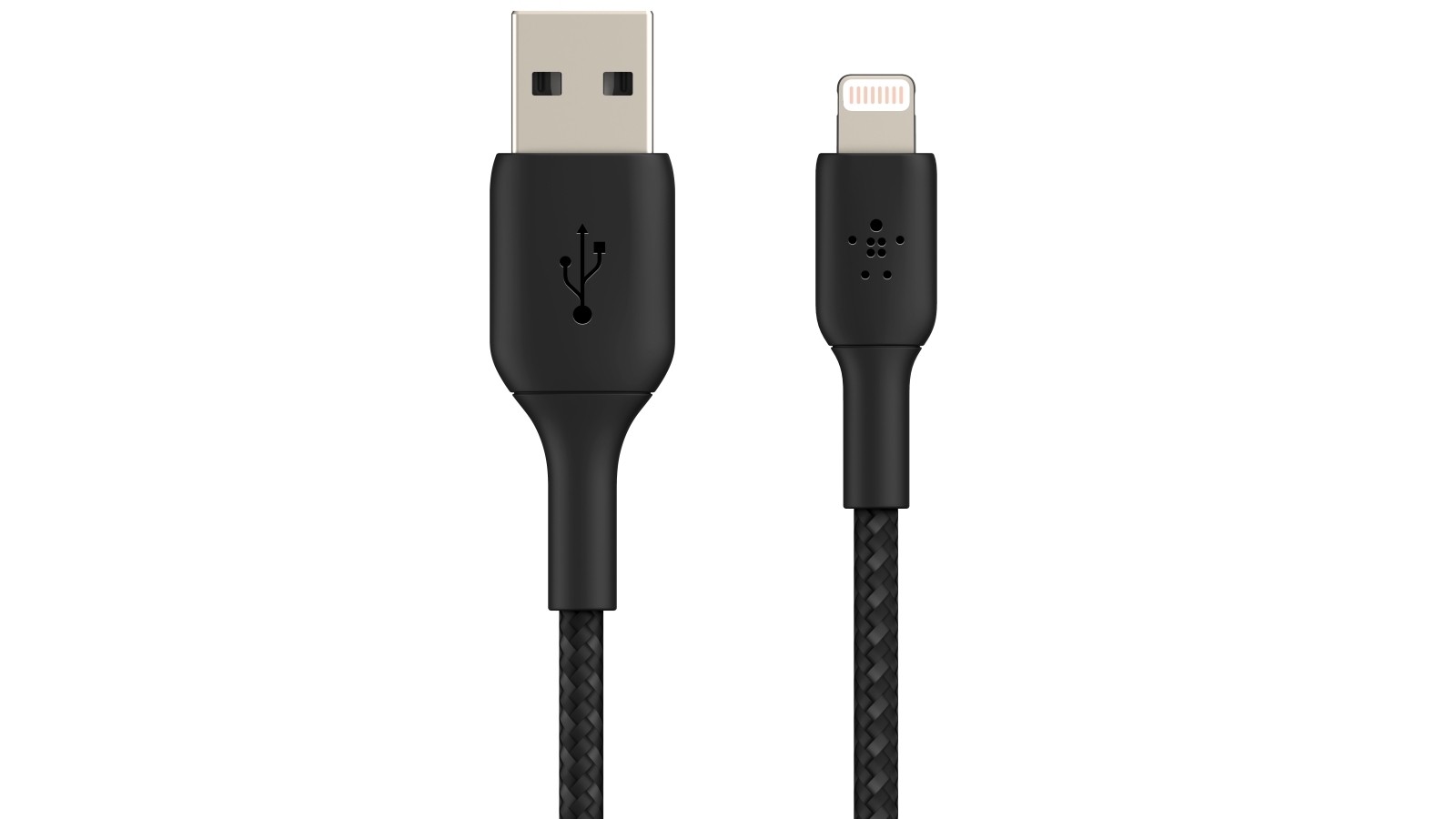 Belkin BoostCharge 2m Braided Lightning to USB-A Cable - Black