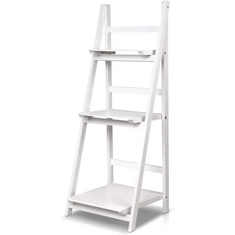 Artiss 3 Tier Ladder Shelf Stand - White