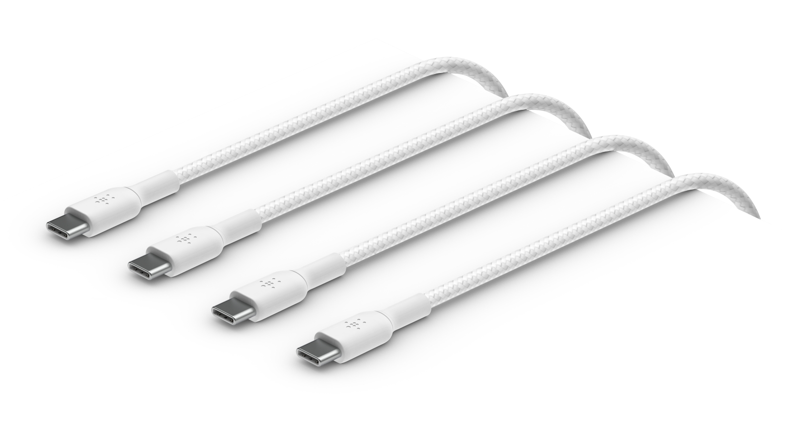 Belkin BOOSTCHARGE 2-Pack 1m USB-C to USB-C Braided Cable- White