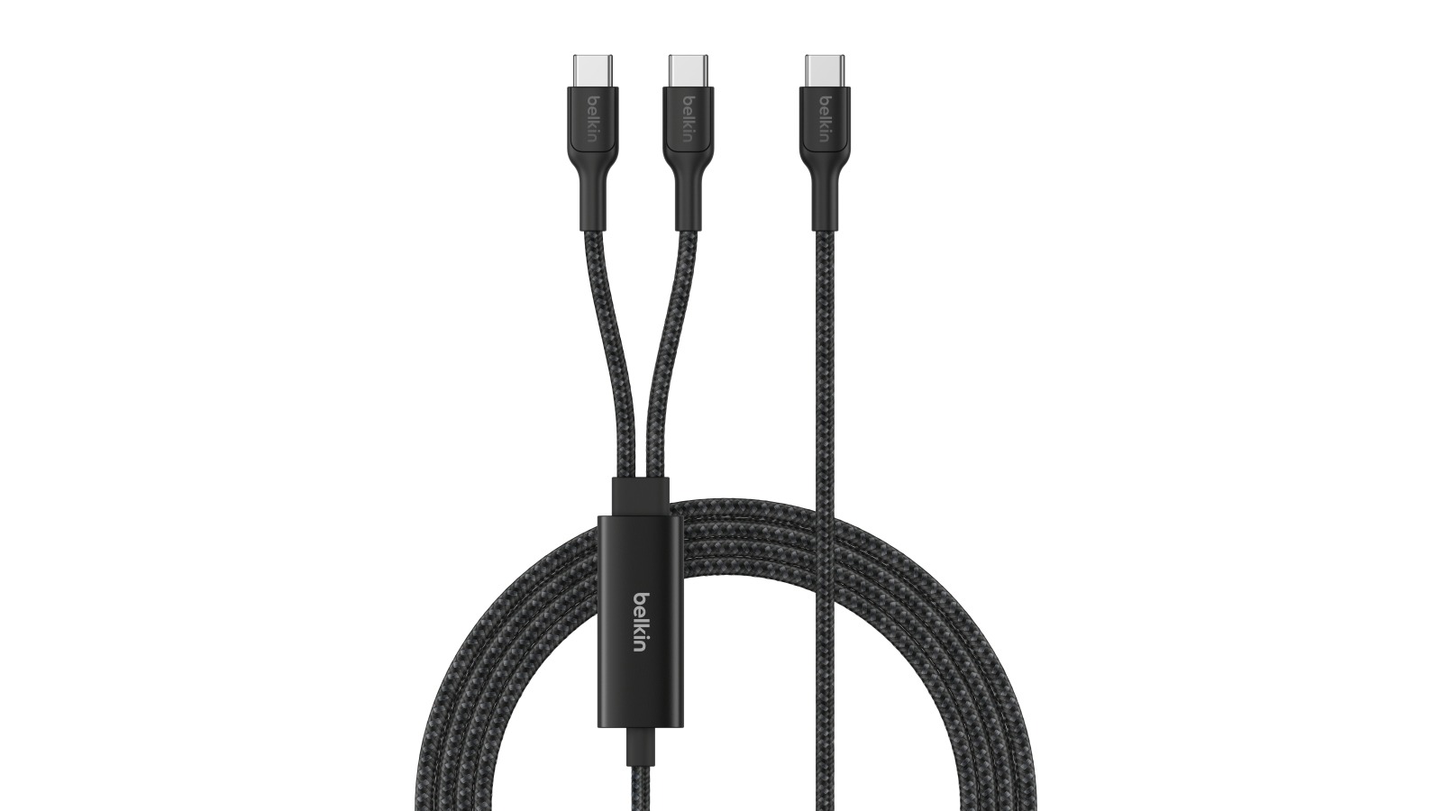 Belkin BoostCharge Pro 1.5m 140W Braided USB-C to Dual USB-C Cable