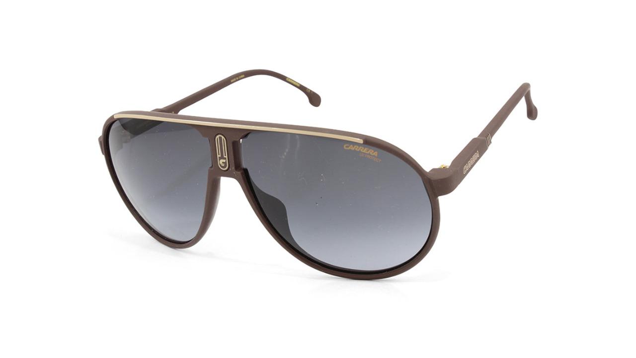 Carrera LHF-9O Champion 65/S Gradient Unisex Pilot Sunglasses - Matte Burgundy/Grey