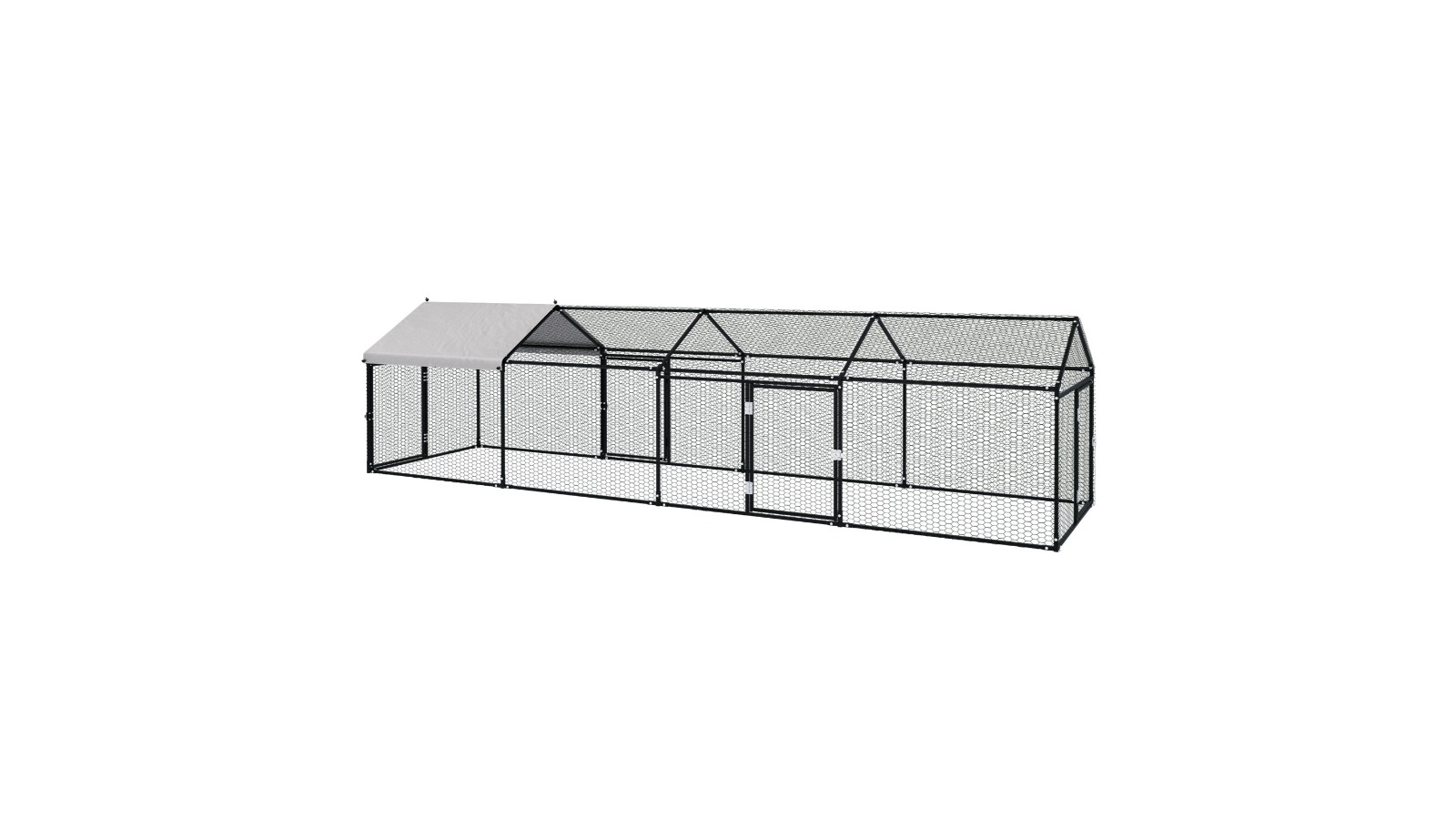 Alopet Covered Chicken Coop and Rabbit Hutch - 4 x 1 x 1m