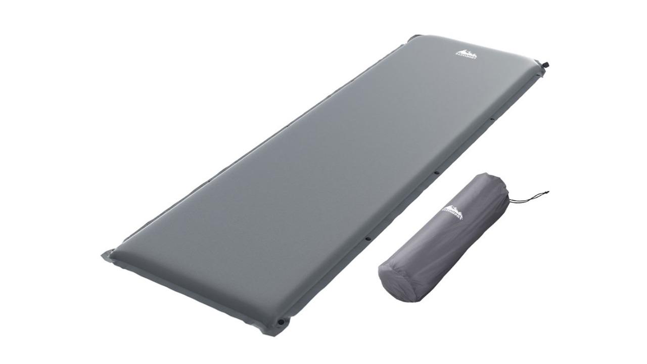 Weisshorn Single Air Bed Pad Self Inflating Mattress - Grey