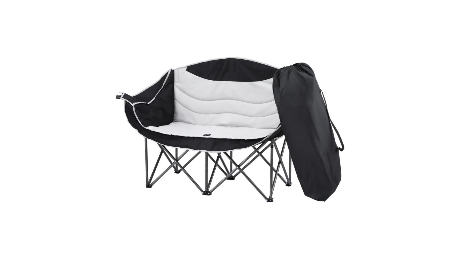 Weisshorn Portable Seat Double Folding Moon Camping Chair