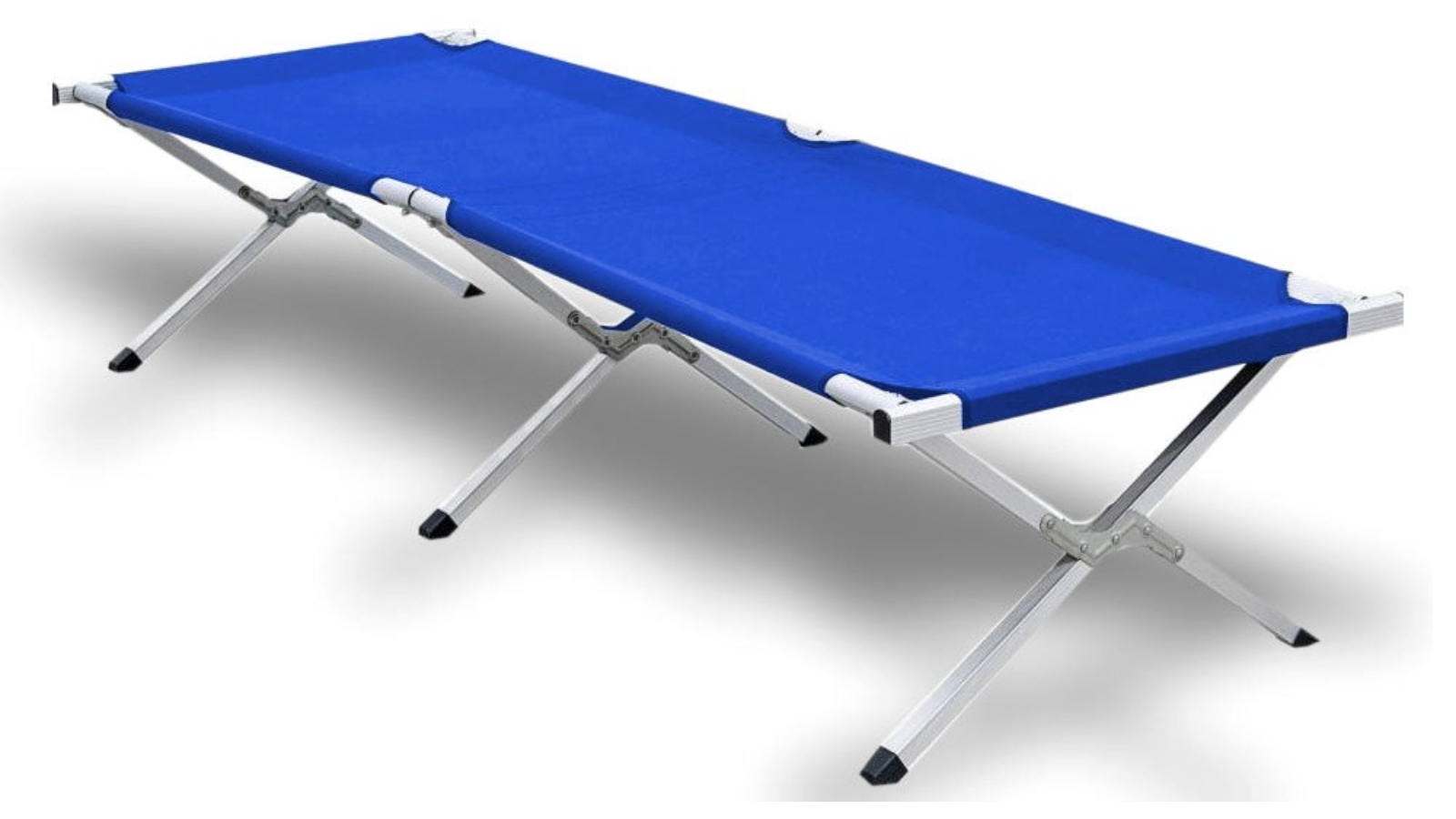 Bargene Folding Camping Bed with Carry Bag - Blue