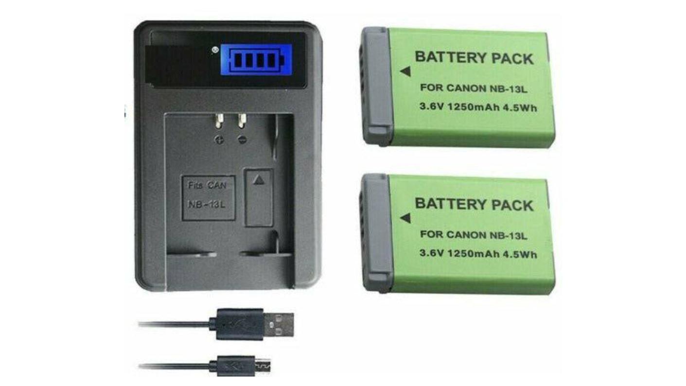 BatteryMate BMNB13L+CH Battery and Charger for Canon PoerShot G7 X