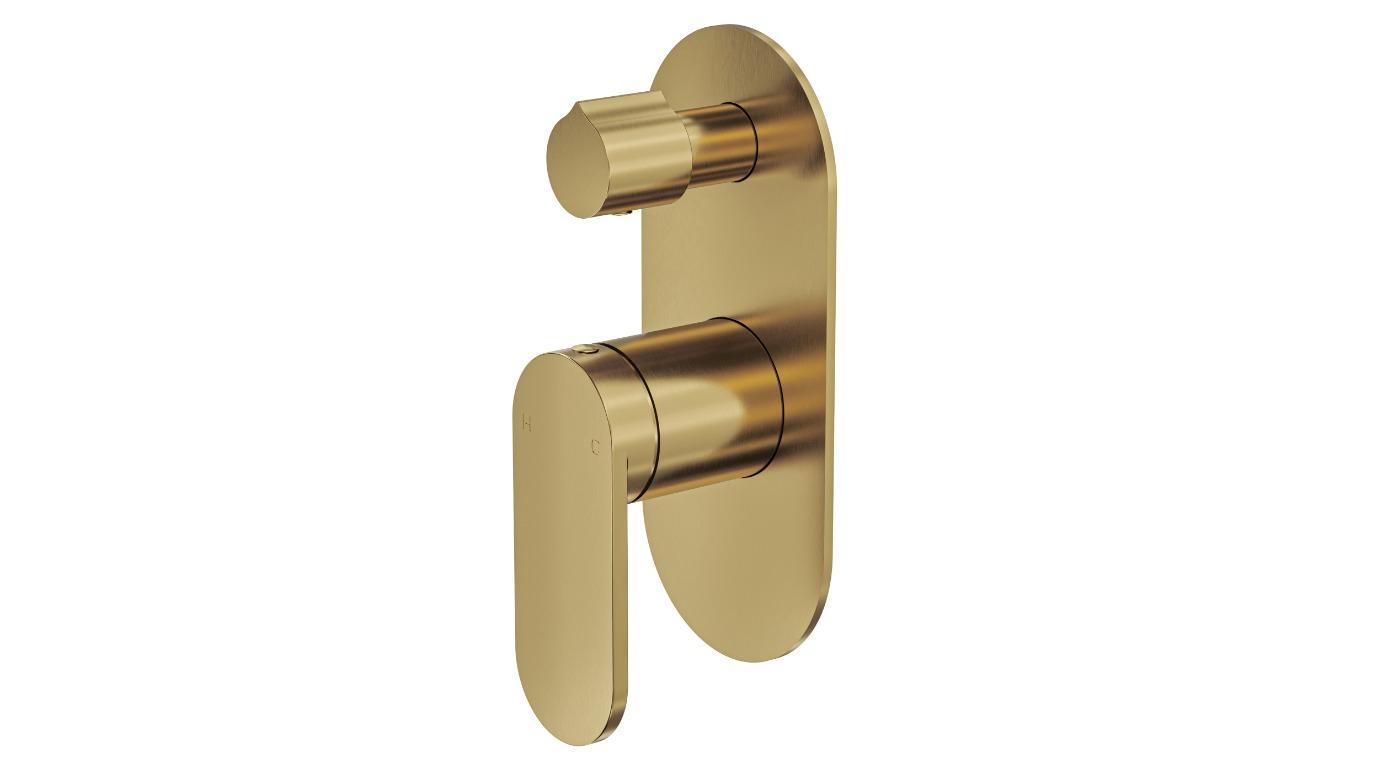 Linsol Capo One Plate Divertor Mixer - Brushed Brass