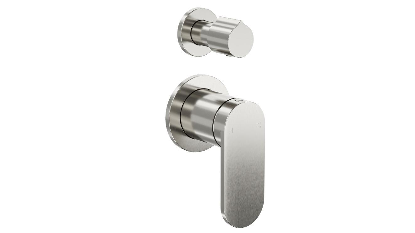 Linsol Capo Two Plate Divertor Mixer - Brushed Nickel