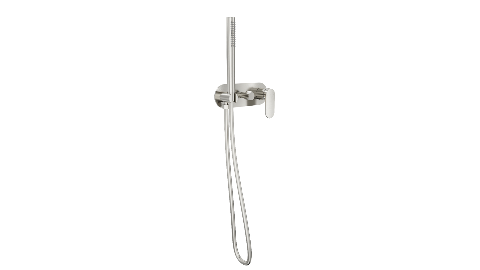 Linsol Capo One Plate Wall Mixer with Hand Shower - Brushed Nickel