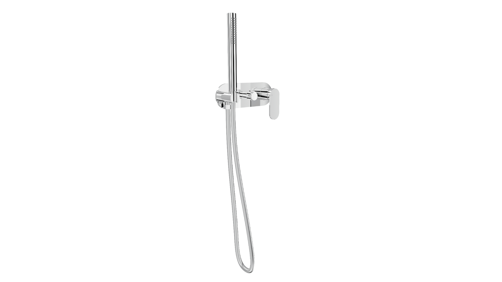 Linsol Capo One Plate Wall Mixer with Hand Shower - Chrome