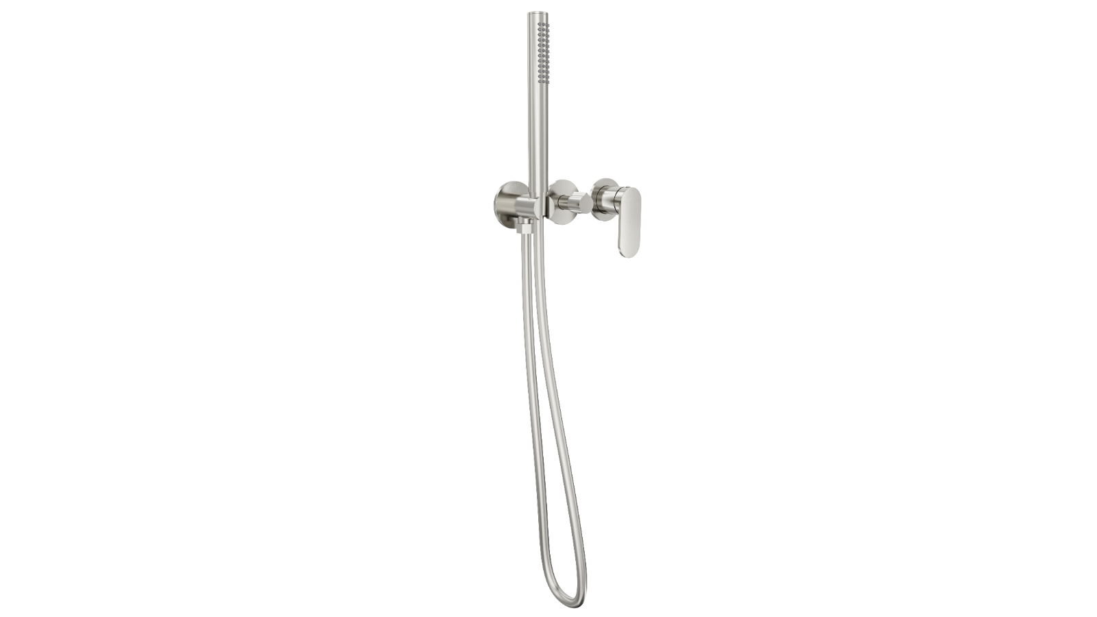 Linsol Capo Three Plate Wall Mixer with Hand Shower - Brushed Nickel