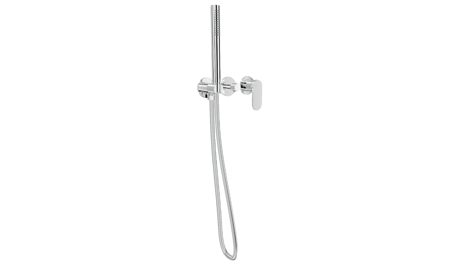 Linsol Capo Three Plate Wall Mixer with Hand Shower - Chrome