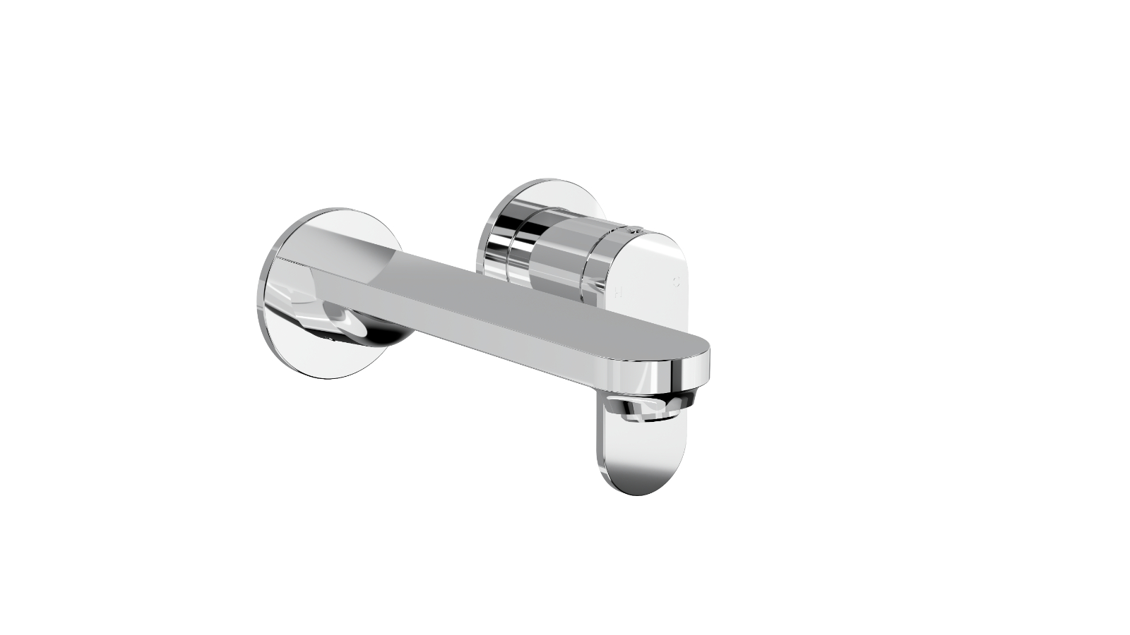 Linsol Capo Two Plate Wall Basin/Bath Mixer - Chrome